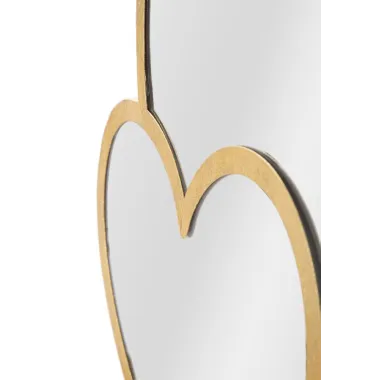 LUSTRO GLAM DOUBLE HEART 65X2X50 cm (WYMIARY WEWNĘTRZNE 60X45 cm)